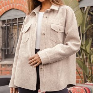 Lulu’s In With The New Beige Shacket